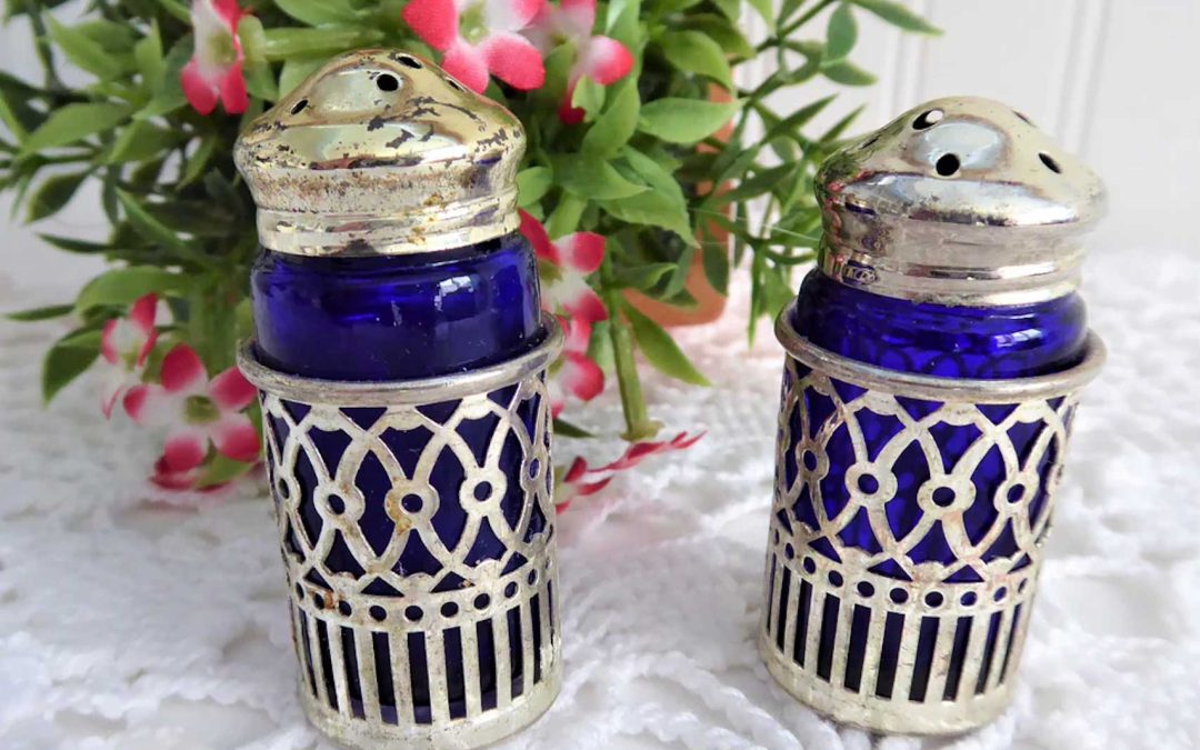 cobalt glass shakers